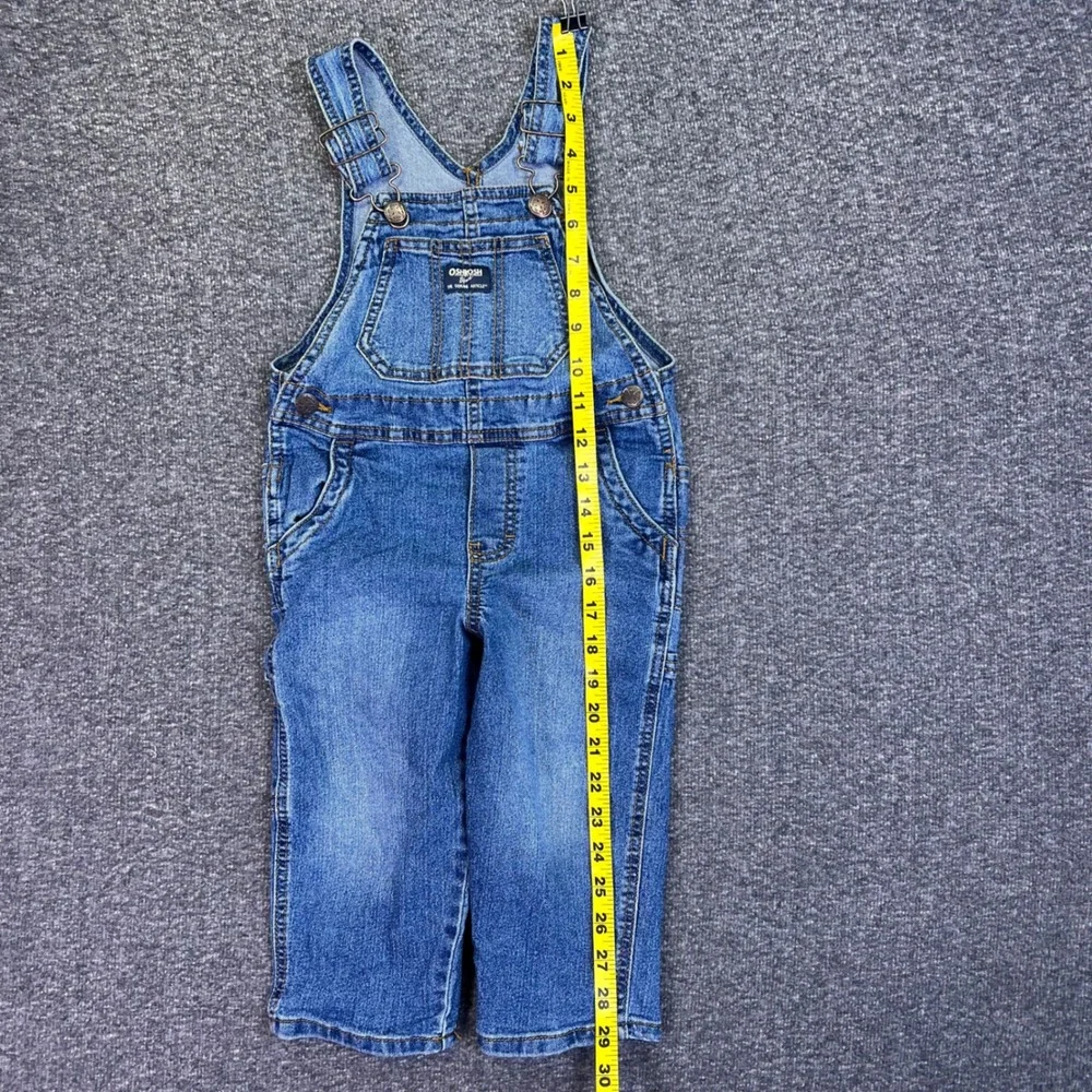 OshKosh B'gosh Denim Overalls Kids 3T Blue Carpenter Casual Stretch Bibs